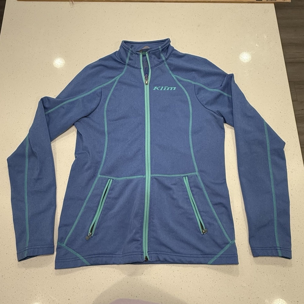 Klim Sundance Womens Small Mid-Layer Jacket Rainforest Green/Blue Full Zip